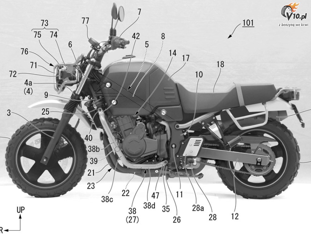 Honda Bulldog - rysunki patentowe