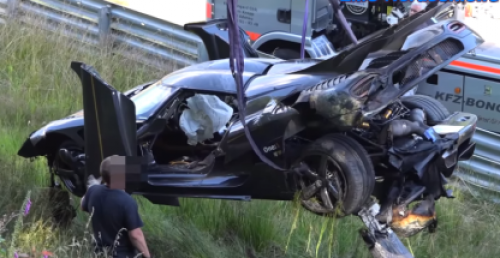 Koenigsegg One:1 crash