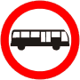 B-3a, Zakaz wjazdu autobus&oacute;w