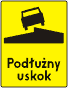 T-12, Tabliczka wskazująca podłużny uskok nawierzchni