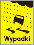 T-15, Tabliczka wskazująca miejsce częstych wypadków spowodowanych śliską nawierzchnią jezdni ze względu na opady deszczu