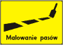T-19, Tabliczka wskazująca na malowanie znaków poziomych