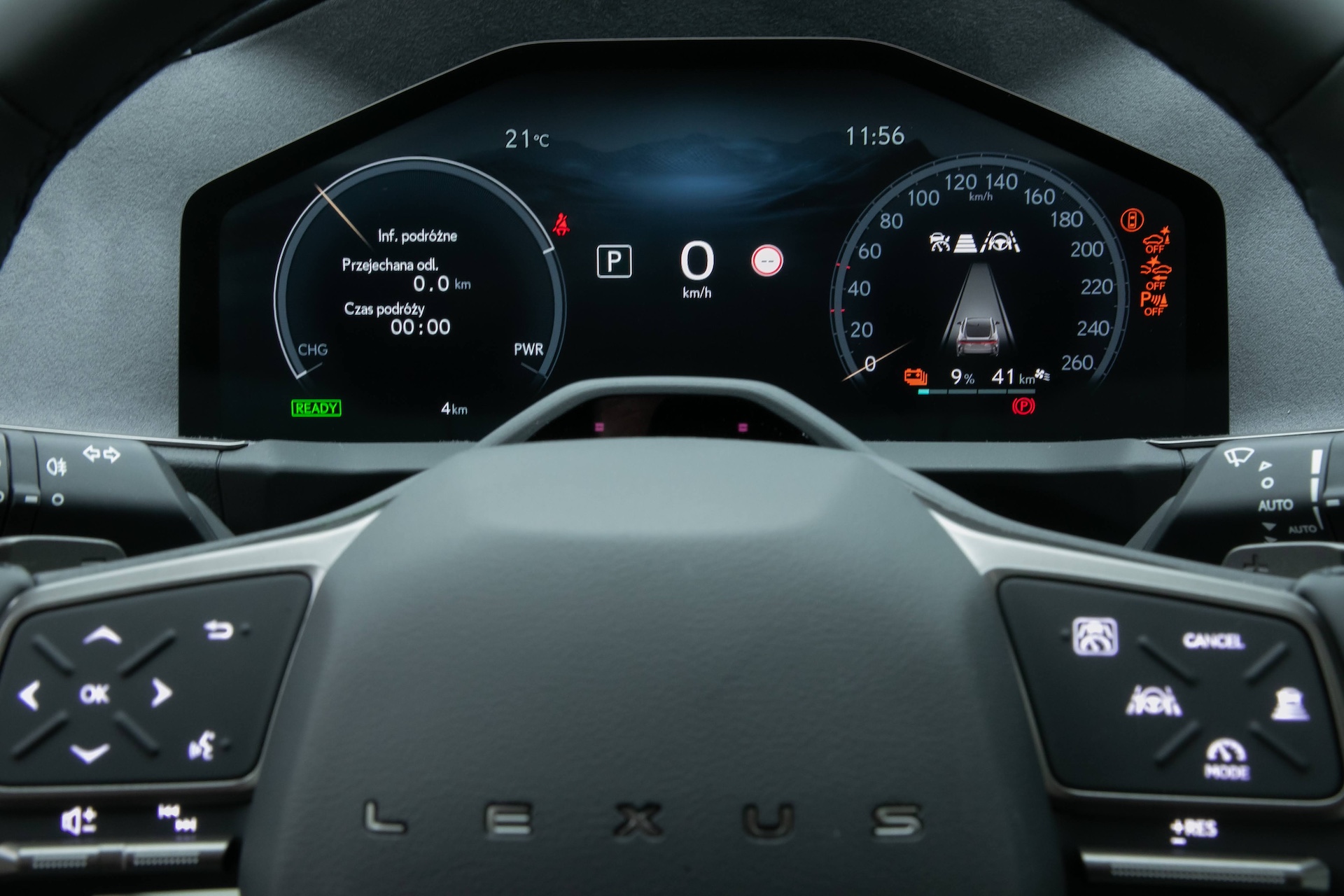 Lexus ES 500e (2026) zegary