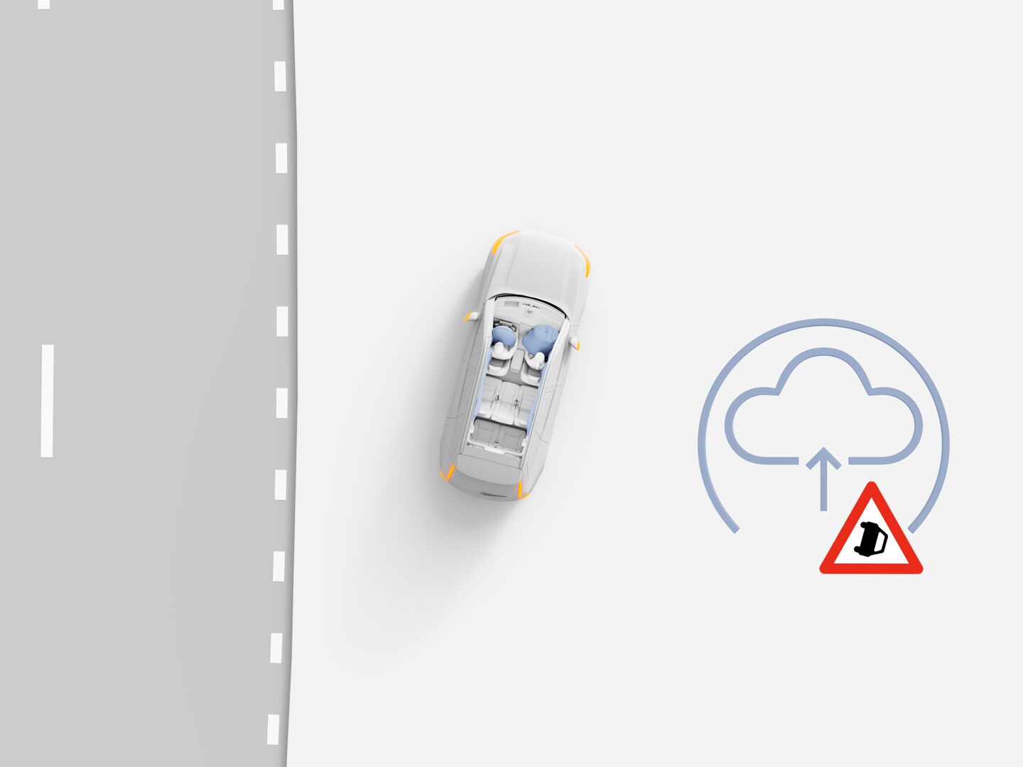System ostrzegania Car2Car (fot. Volvo)