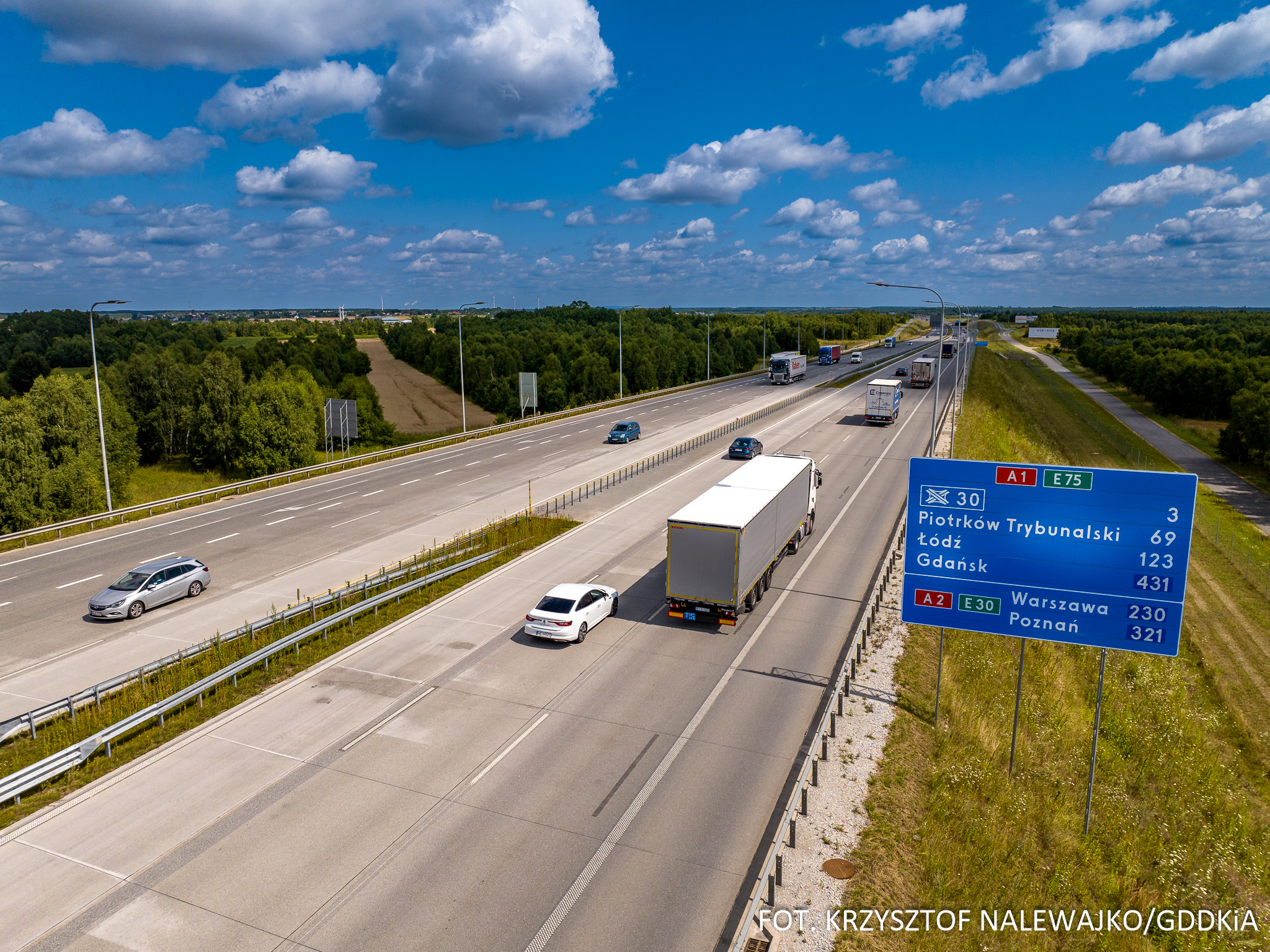 Autostrada A1 (fot. Krzysztof Nalewajko / GDDKiA)