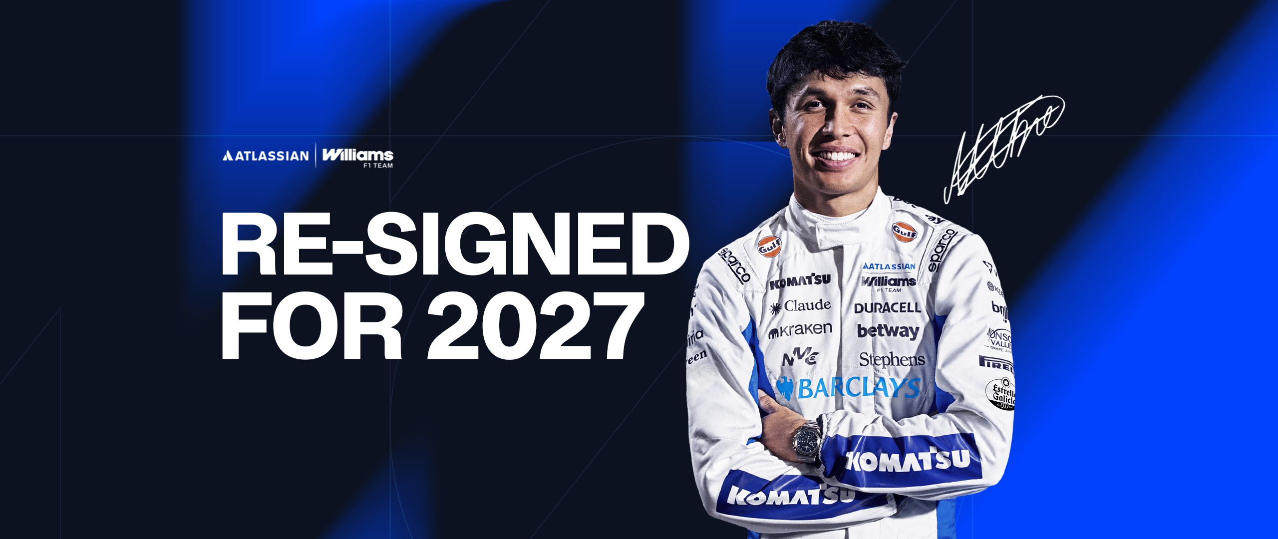 Alex Albon z przedłużeniem umowy (fot. Atlassian Williams F1 Team)