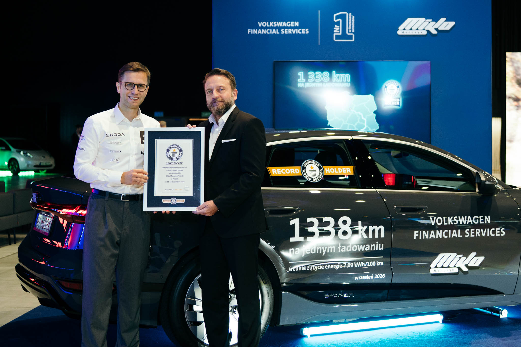 Miko Marczyk ustanowił Rekord Guinessa (fot. Volkswagen Financial Services)