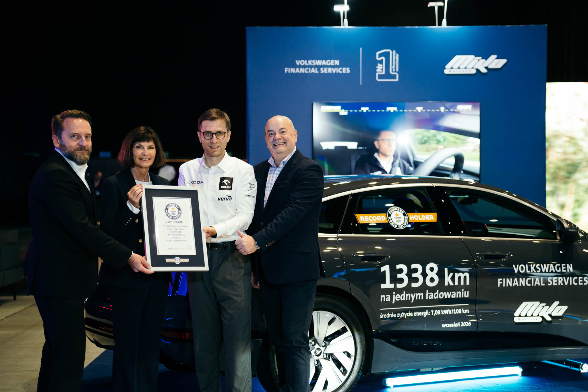 Miko Marczyk ustanowił Rekord Guinessa (fot. Volkswagen Financial Services)