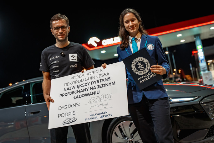 Miko Marczyk ustanowił Rekord Guinessa (fot. Volkswagen Financial Services)