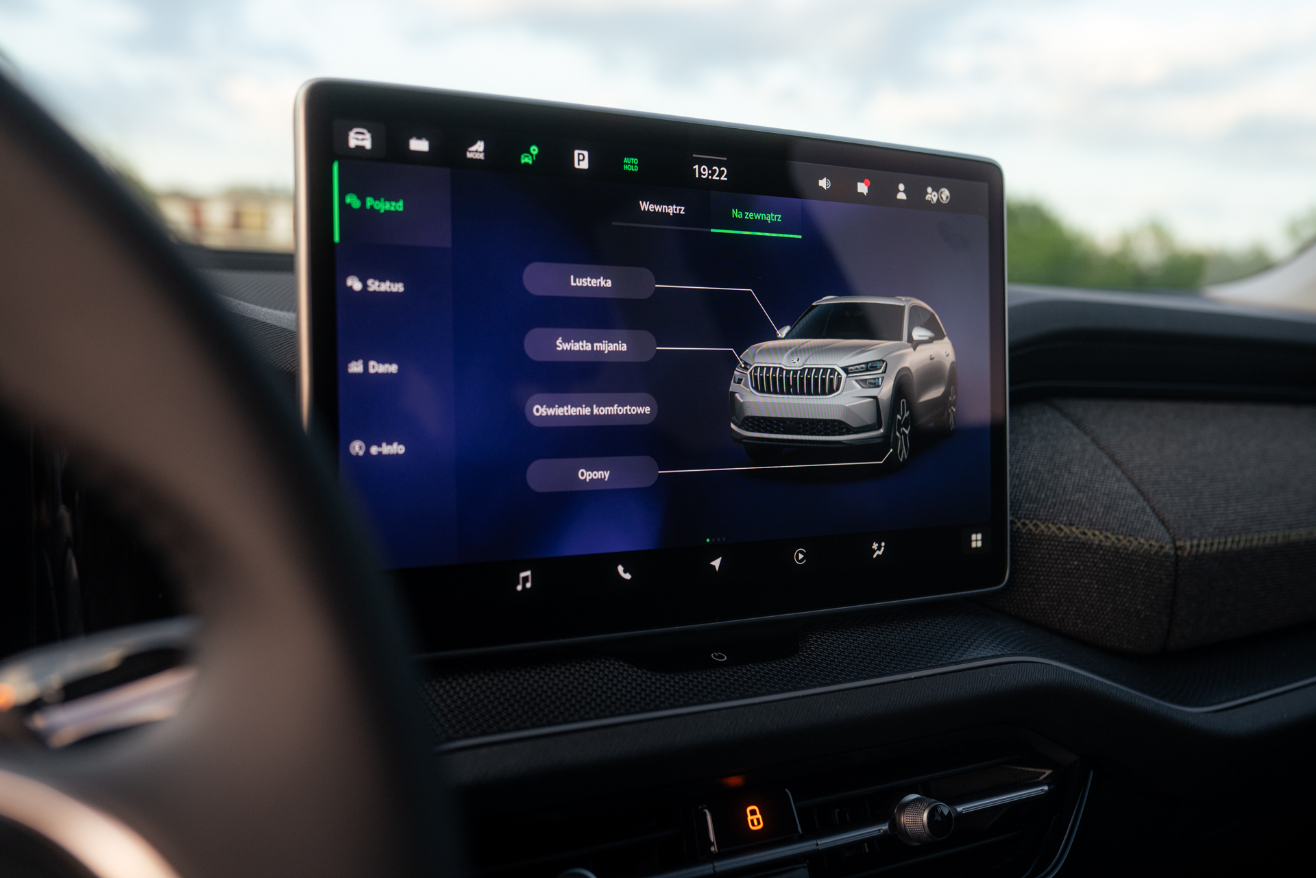 Skoda Kodiaq ekran centralny